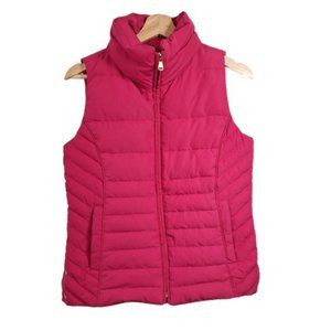 Talbots Womens Pink Down Insulated Full Zip Puffer Vest Jacket Size 0P